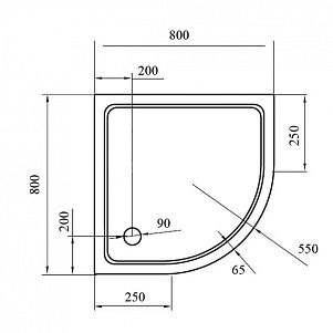CEZARES TRAY-M-R-80-550-35-W из стеклокомпозита (SMC)