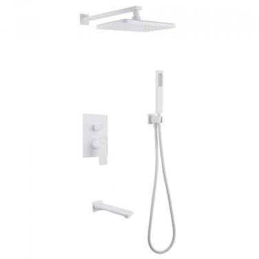 ABBER Weiss Insel AF8017FW скрытого монтажа с изливом, белый матовый