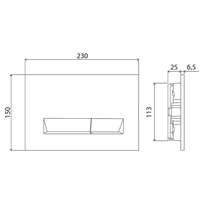 BelBagno BB002-80/BB012-MR-NERO.M с Черной матовой клавишей смыва