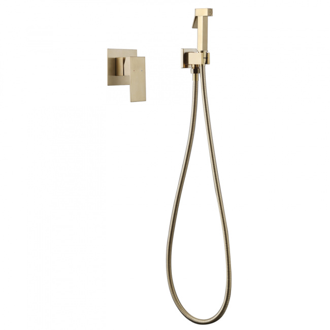 ABBER Daheim AF8225G с гигиеническим душем, золото матовое