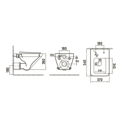 Комплект Weltwasser 10000011679 подвесной унитаз Hofbach 041 GL-WT + инсталляция Marberg 410 + кнопка MAR SE GL-WT