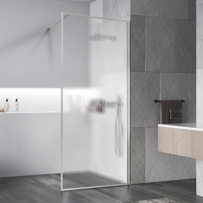 Vincea Walk-In VSW-1HP110FLBN, 1100*2000, брашированный никель, стекло рифленое