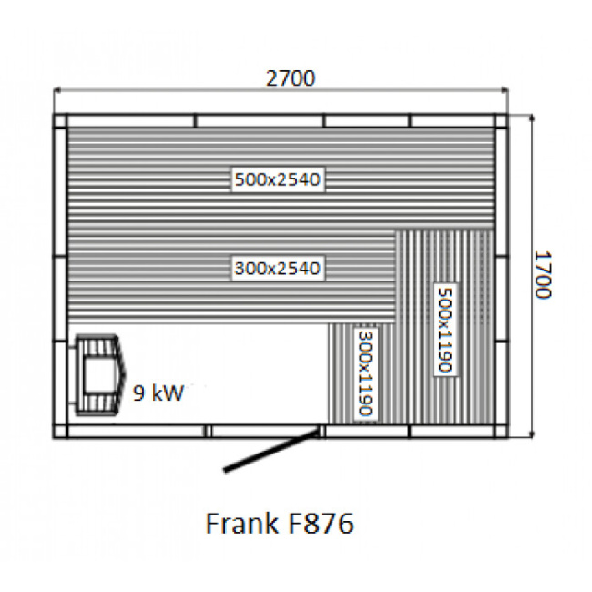 Frank F 876 (270x170x210) Кедр Экстра