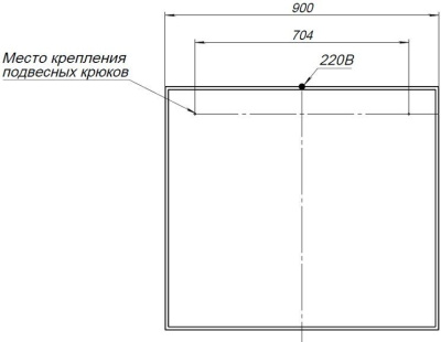 Aquanet Nova Lite 90 дуб рошелье LED