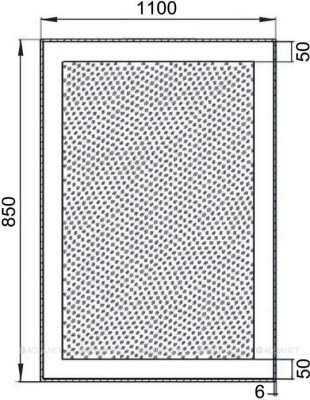 Aquanet Алассио 11085 с LED подсветкой, 1100х850x32 мм, инфракрасный выключатель (196639)