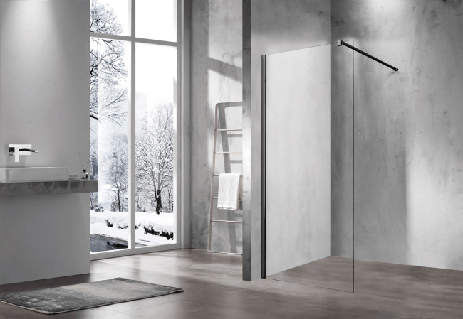 Vincea Walk-In VSW-1H120CLB, 1200x2000, черный матовый, стекло прозрачное