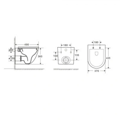 Комплект Weltwasser 10000011303 подвесной унитаз Merzbach 043 GL-WT + инсталляция Amberg 506 + кнопка Amberg RD-CR