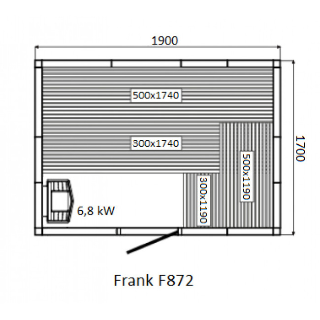 Frank F 876 (270x170x210) Кедр Экстра