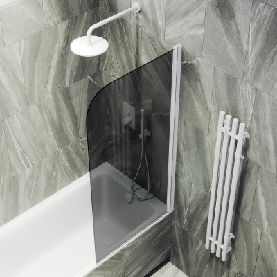 MaybahGlass поворотная на монопетле, 6 мм, Стекло Графит, 80x140 (MGV-623-1)