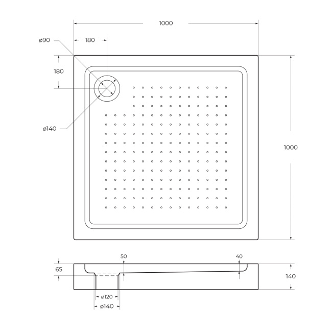 BelBagno TRAY-BB-A-100-15-W