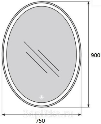 BelBagno 75x90 SPC-VST-750-900-LED-TCH с подсветкой