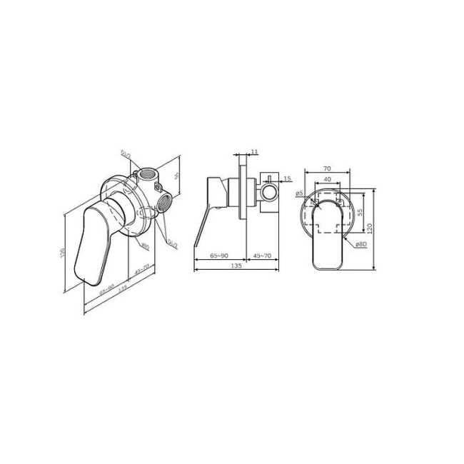 AM.PM X-Joy F85A65022 Черный матовый