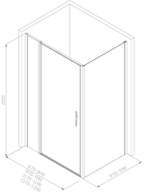 Allen Brau Priority 90x100 3.31027.BBA + 3.31048.BBA черный браш без поддона