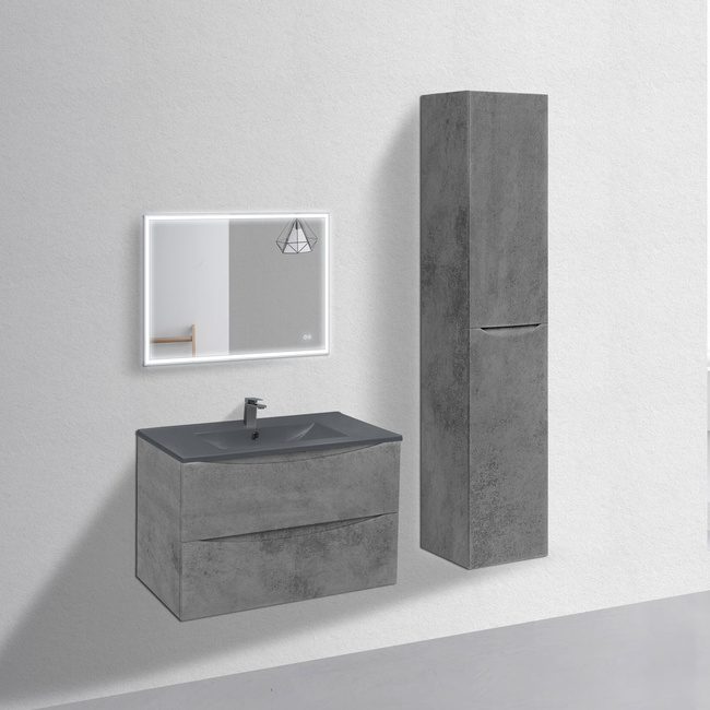 Vincea Mia 800 подвесная, 2 выкатных ящика soft close, Beton