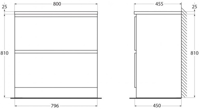 BelBagno Albano 80 см ALBANO-800-2C-PIA-RR