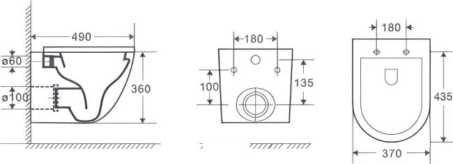 Комплект унитаза с инсталляцией и кнопкой Weltwasser BAMBERG 545 + MERZBACH 043 MT-BL + BAMBERG BL