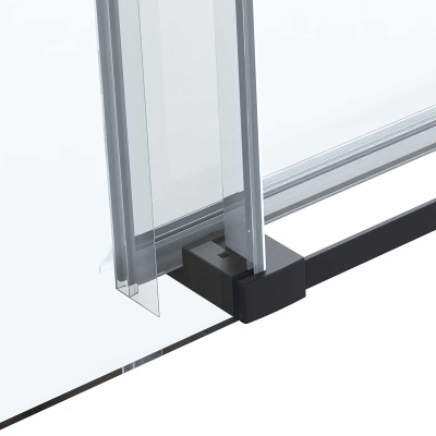 Vincea Como Soft VSR-1CS1011CLB, 1100*1000, черный, стекло прозрачное