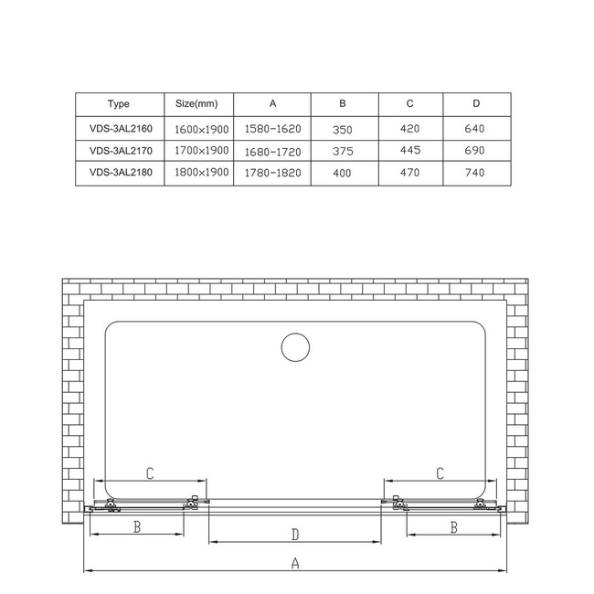Vincea Alpha VDS-3AL2160MT, 1600, хром, стекло текстурное