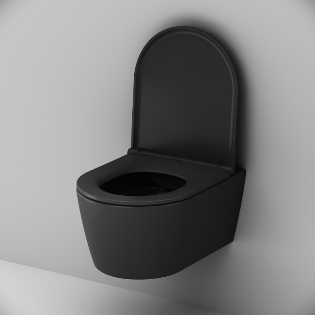 AM.PM Func FlashClean C8F1700MBSC подвесной Черный матовый с сиденьем Микролифт